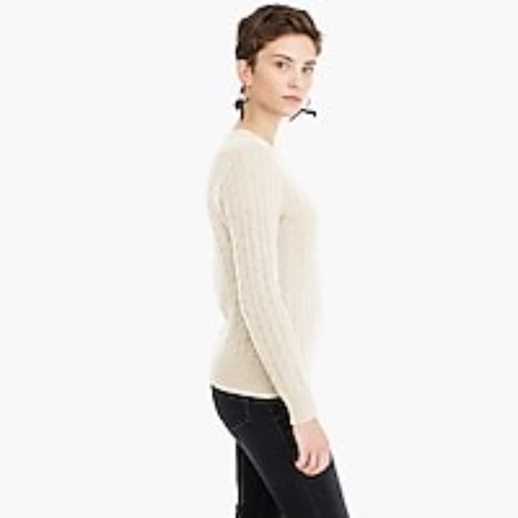 J. Crew Sweaters Cable Crewneck Sweater In Everyday Cashmere Poshmark